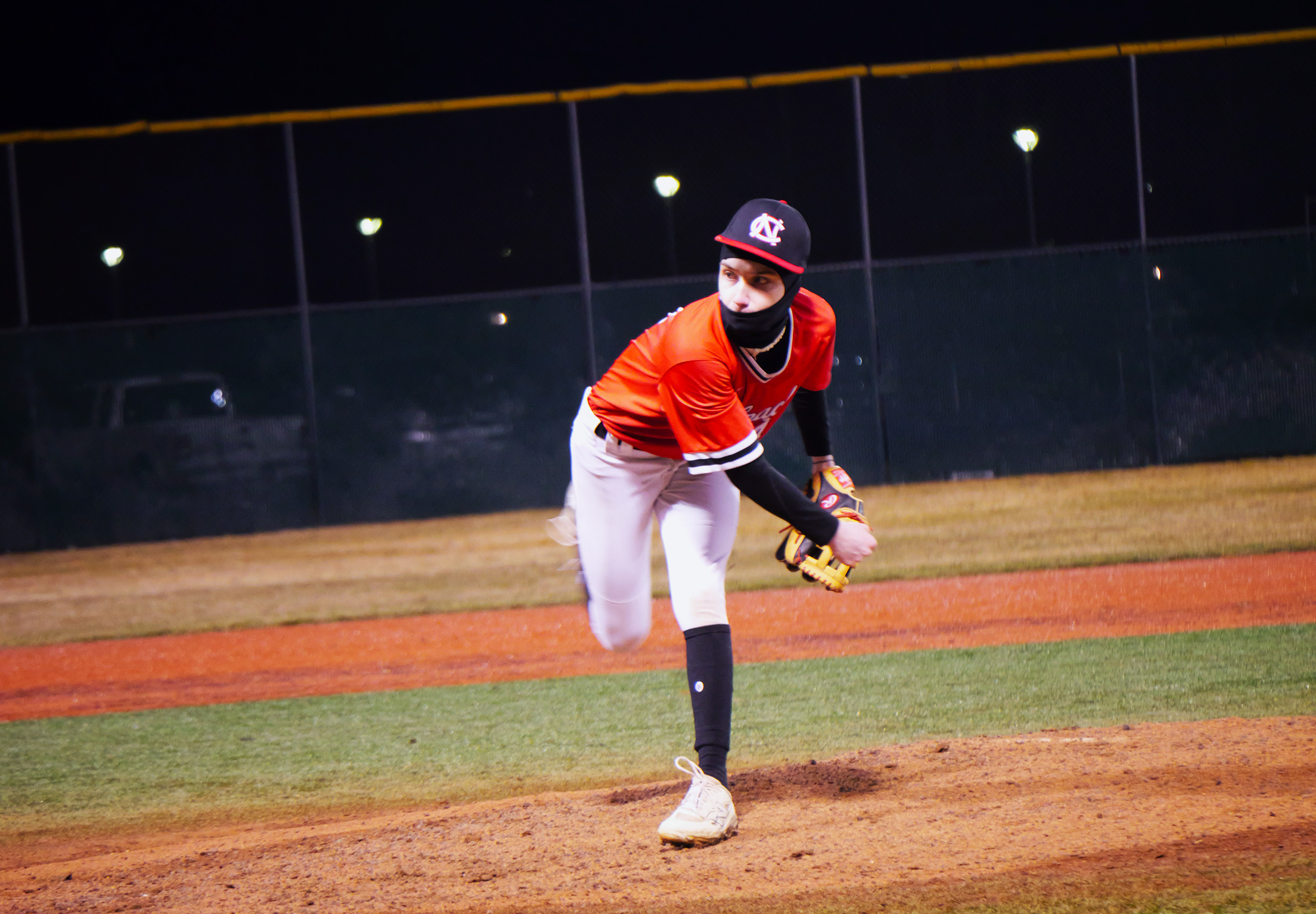 North Central Baseball Player Pitching